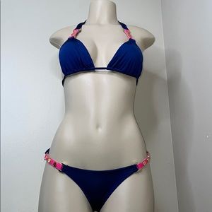 Beach bunny top size M bottom Small